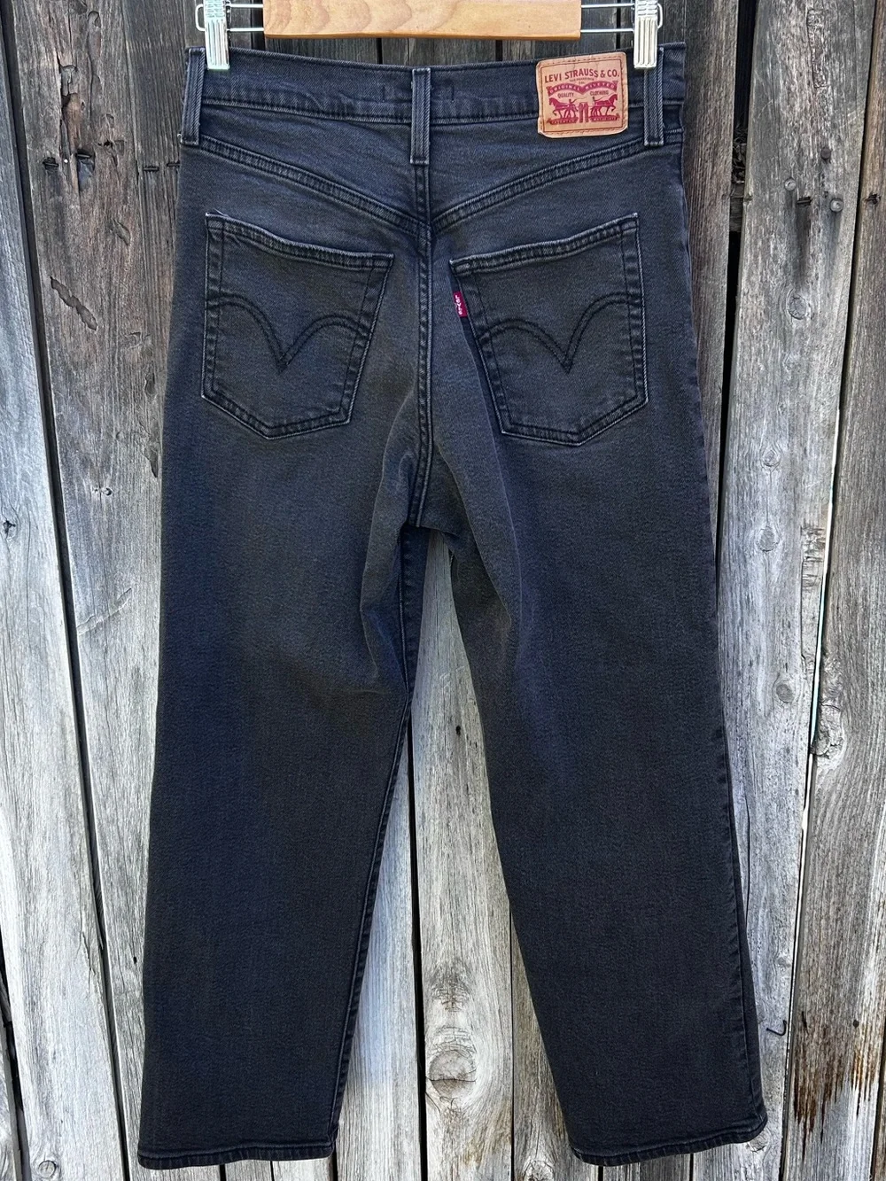 Levi’s Ribcage Straight Ankle Jean Black 28 - Picture 9 of 16